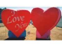 Heart Balloons - cold-air advertising balloons - Great for Valentine's Day.