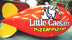 11 ft. advertising blimp with Little Caesars logo