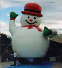 Snowman Christmas advertising inflatables for sale and rent!