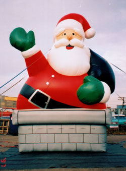 Santa Claus inflatable - Chimney Santas - Holiday inflatables