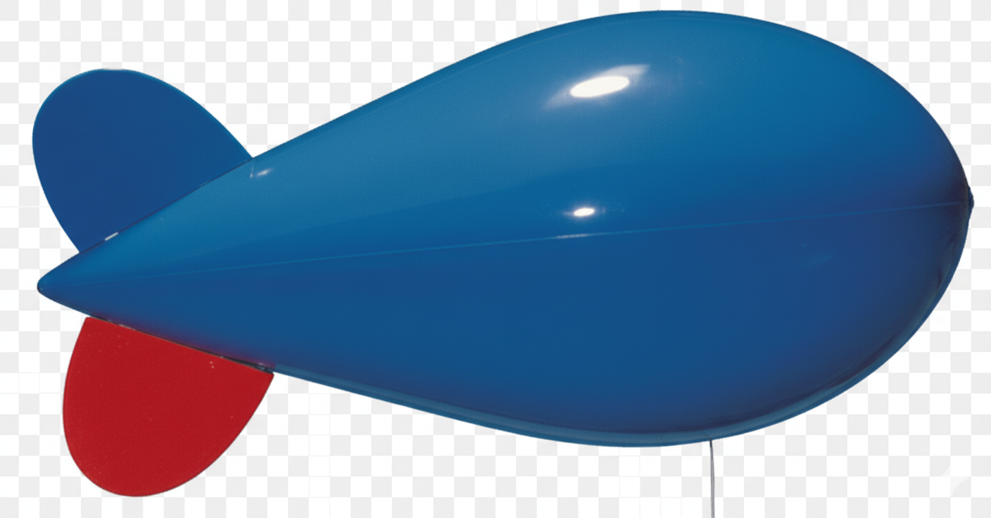 10 ft blue helium advertising blimp