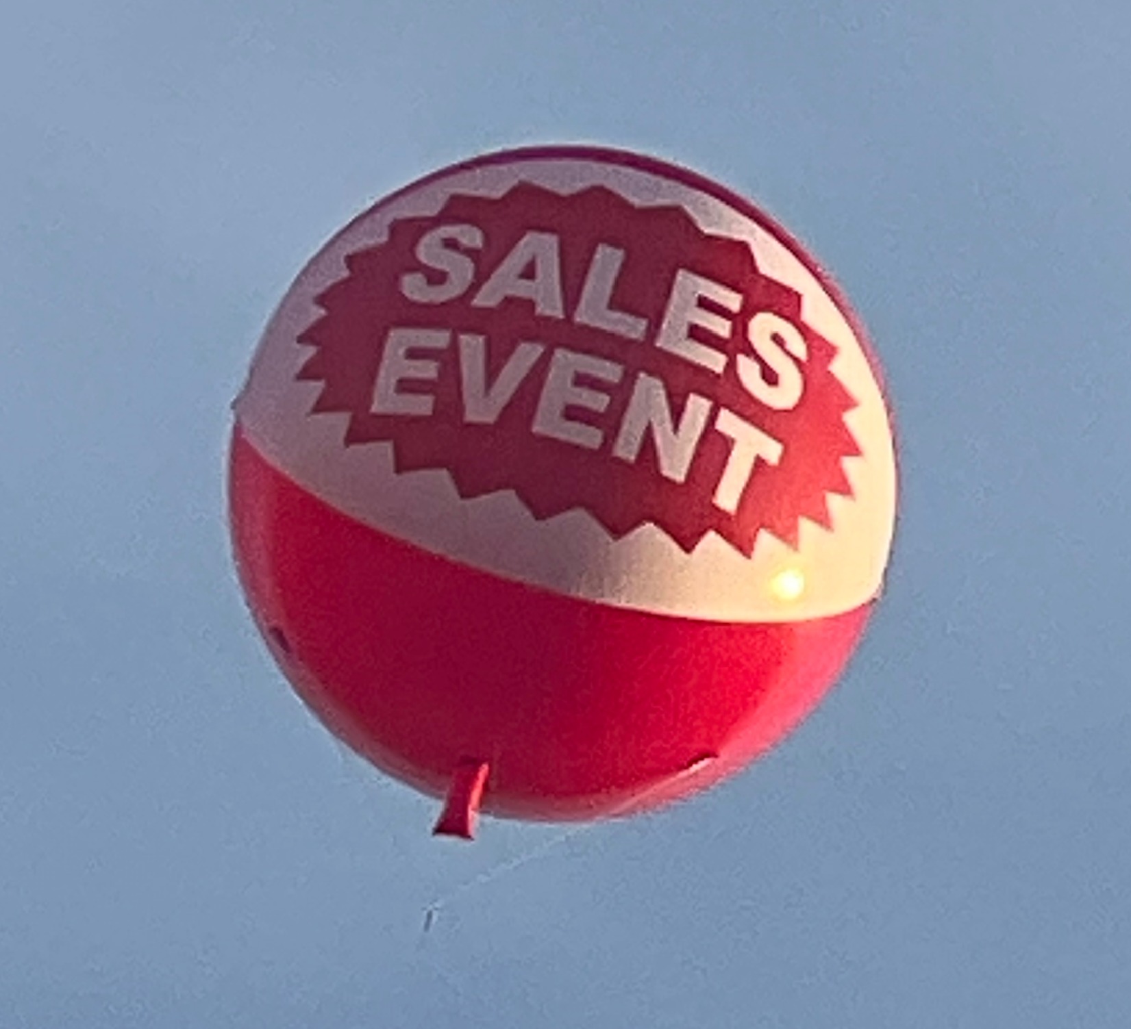 Red SALES EVENT helium advertising balloon